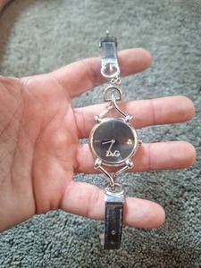 lot 5102 image: D&G Dolce & Gabbana Stainless Steel Bracelet Watch Black Dial