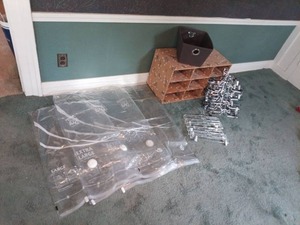 lot 5212 image: Closet Organization Lot Storage Boxes Hangers Bins