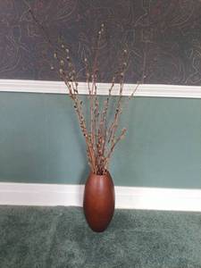 lot 5215 image: World Market Decorative Vase with Dried Branches