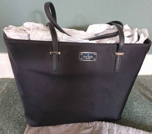 lot 5221 image: kate spade New York Black Tote Bag with Dust Bag