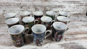 lot 106 image: Monthly Calendar Coffee Mugs Set with Children Illustrations Hummel