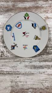 lot 116 image: Colorado Ski Resort Commemorative Plate with Multiple Resort Logos