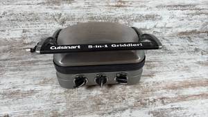 lot 122 image: Cuisinart 5-in-1 Griddler Electric Indoor Grill and Panini Press
