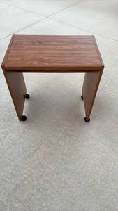 lot 158 image: Rolling  Side Tabledesk on Casters