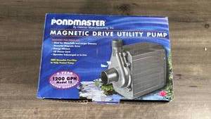 lot 183 image: Pondmaster Magnetic Drive Utility Pump 1200 GPH Model 12
