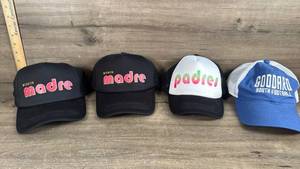 lot 196 image: Lot of 4 Snapback Trucker Hats - Wichita Madre, Padres & Goodard Youth Football