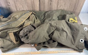 lot 357 image: &nbspCanvas Military Bags-Vintage