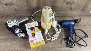 lot 381 image: Hair Styling Tool Lot Oster, Vidal Sassoon, Conair Cordless Curling Irons