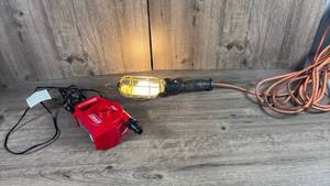 lot 411 image: Work Light Set with Extension Cord and blower
