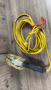lot 418 image: Yellow Work Light with Cage Guard and 50 ft Cord