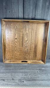 lot 436 image: Wooden Serving Tray with Handles