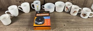 lot 462 image: &nbspMug Warmer with 10 Ceramic Mugs
