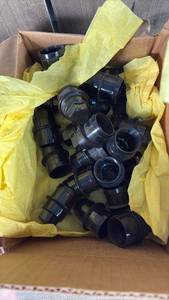 lot 494 image: Black PVC Threaded Fittings Lot Multiple Pieces