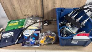 lot 509 image: Technical Diving Equipment Lot with Regulators Gauges Hoses and Gear Bags