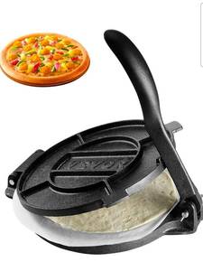 lot 19997 image: VEVOR Tortilla Press, 10 Inch Tortilla and Roti Maker, Cast Iron Heavy Duty Tortilladora Press, Pre-Seasoned Pataconera with 100 Pcs Parchment Paper, Dough Maker for Flour Tortilla, Tawa - Retail $0