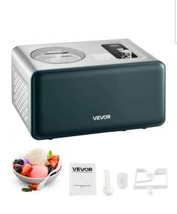 lot 19998 image: VEVOR Automatic Ice Cream Maker with Built-in Compressor, 1.5 Quart No Pre-freezing Gelato Maker, Electric Sorbet-Maker, 3 Modes Compressor Ice Cream Machine for Home Kitchen - Retail $175
