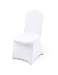 lot 20001 image: VEVOR Stretch Spandex Folding Chair Covers, Universal Fitted Chair Cover, Removable Washable Protective Slipcovers, for Wedding, Holiday, Banquet, Party, Celebration, Dining (100PCS White) - Retail $120