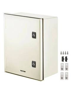 lot 20003 image: VEVOR NEMA Steel Enclosure, 16 x 12 x 8 NEMA 4X Fiberglass Electrical Box, IP66 Waterproof & Dustproof, OutdoorIndoor Electrical Junction Box, with Mounting Plate(40 x 30 x 20 cm) - Retail $62