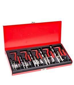 lot 20009 image: VEVOR Helicoil Thread Repair Kit, 166-Piece Metric HSS Drill Helicoil Repair Kit, M5 M6 M8 M10 M12 Heli Coil Rethreading Tool Kit with HSS Drill Bits Thread Inserts Taps Breakoff Installation Tools - Retail $0