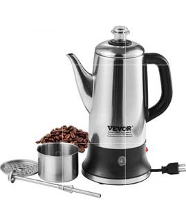 lot 20084 image: VEVOR 1.8L Electric Coffee Percolator 1000W 12 Cup - Retail $0