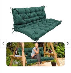 lot 20096 image: Outdoor Seat Pads Bench Swing Cushions Chair Replacement Backrest  - Retail $0