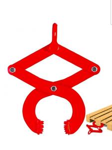 lot 20099 image: VEVOR 2T Pallet Puller Steel Single Scissor Red Pallet Puller Clamp 4409 LBS Capacity Pallet Grabber 6.3 Inch Jaw Opening x 0.5 Inch Jaw Height arbitrarily Changed to Adjust The use - Retail $0