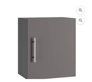 lot 20120 image: JPND 18 Wall Cabinet in Gray, Kitchen Garage Laundry Wall Mounted Storage Cabinet with Adjustable Shelf and Soft Door - Retail $79