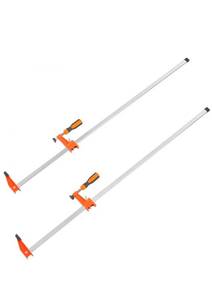 lot 20122 image: VEVOR Bar Clamps for Woodworking, 2-Pack 36 Clamp, Quick-Change F Clamp with 600 lbs Load Limit, 2.5 Throat Depth, Cast Iron and Carbon Steel, Wood Clamps for Woodworking Metal Working - Retail $0