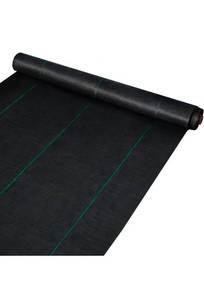 lot 20126 image: VEVOR 6.5FTx300FT Premium Weed Barrier Fabric Heavy Duty 3.2OZ, Woven Weed Control Fabric, High Permeability Good for Flower Bed, Geotextile Fabric for Underlayment, Polyethylene Ground Cover - Retail $68
