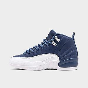lot 61959 image: Big Kids Air Jordan Retro 12 SE Basketball Shoes in Blue Size 7.0 LeatherNylon - Retail $250