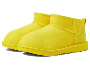 lot 62438 image: UGG Kids Classic Ultra Mini (Little KidBig Kid) (Canary) Girls Shoes - Retail $110