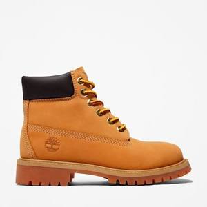lot 61922 image: Timberland 12809 Youth Premium Waterproof Boots Wheat Nubuck - 6 - Retail $120