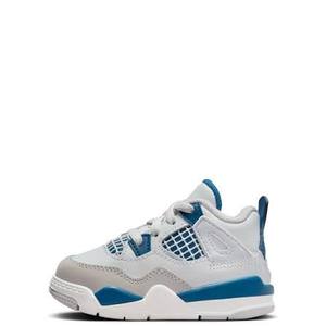 lot 61973 image: Jordan Kids Toddler Air Retro 4 Basketball Shoes in BlueWhiteOff White Size 4.0 Leather - Retail $109