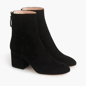 lot 62445 image: J.Crew Womens Sadie Side Zip Ankle Heel Bootie In Black Suede - 9