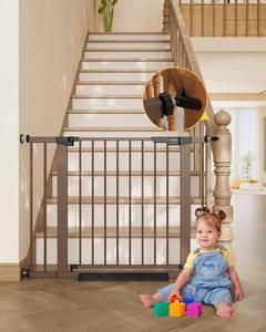 lot 607 image: $72 InnoTruth 29.6-49.75 in Wide Baby Gate for Stairs, Auto-Close, 30