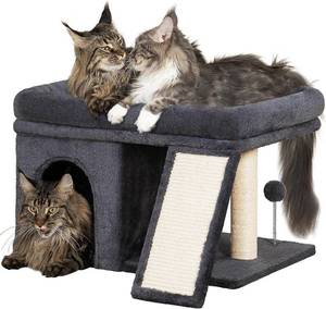 lot 609 image: Aechonow XL Cat Tree Tower for Large Cats 20 lbs Perch