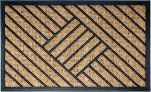 lot 616 image: NIKKYHOME Coir Welcome Doormat Non-Slip Front Door Mat 17x30