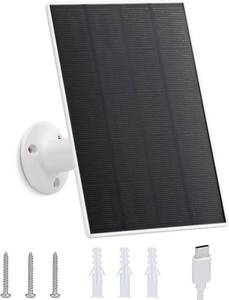 lot 629 image: 2 Pack Solar Panel for Cameras Type-c 9.8ft Cable