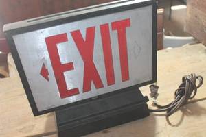 lot 2117 image: Electric Exit Sign untested