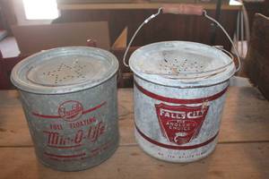 lot 2175 image: Vintage Minnow Buckets