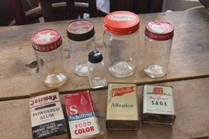 lot 2193 image: Vintage Coffee Jars and More
