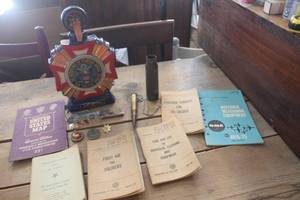 lot 2203 image: Vintage Army Field Manuals, Decanter and More