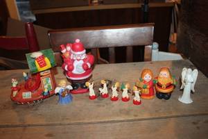Vtg. Paper-Mache Made in Japan Christmas Shoe & More