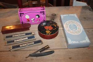 lot 2243 image: IOB Vtg. Razors, Trinket Boxes & More