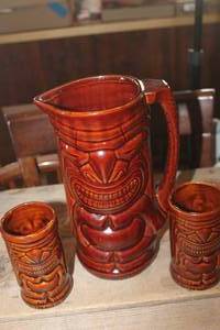 lot 2266 image: Whimsical Pitcher and Glasses
