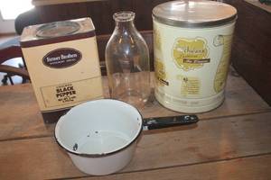 lot 2298 image: Vtg. Schwans Ice Cream Tin and More