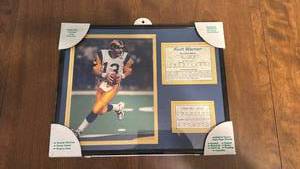 lot 6 image: Kurt Warner St. Louis Rams Framed Photo Plaque