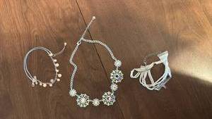 lot 40 image: Womens Fashion Jewelry Set �� Necklace, Bracelet & Wrap Bracelet