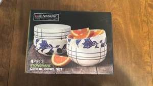 lot 46 image: Denmark Tools for Cooks 4-Piece Stoneware Cereal Bowl Set