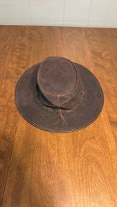 lot 64 image: Cowboy Hat Brown Leather with Braided Band